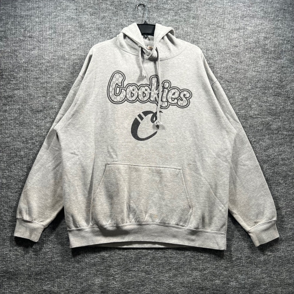 Cookies SF Mens 2XL Heather Gray Graphic Pullover Hoodie Streetwear